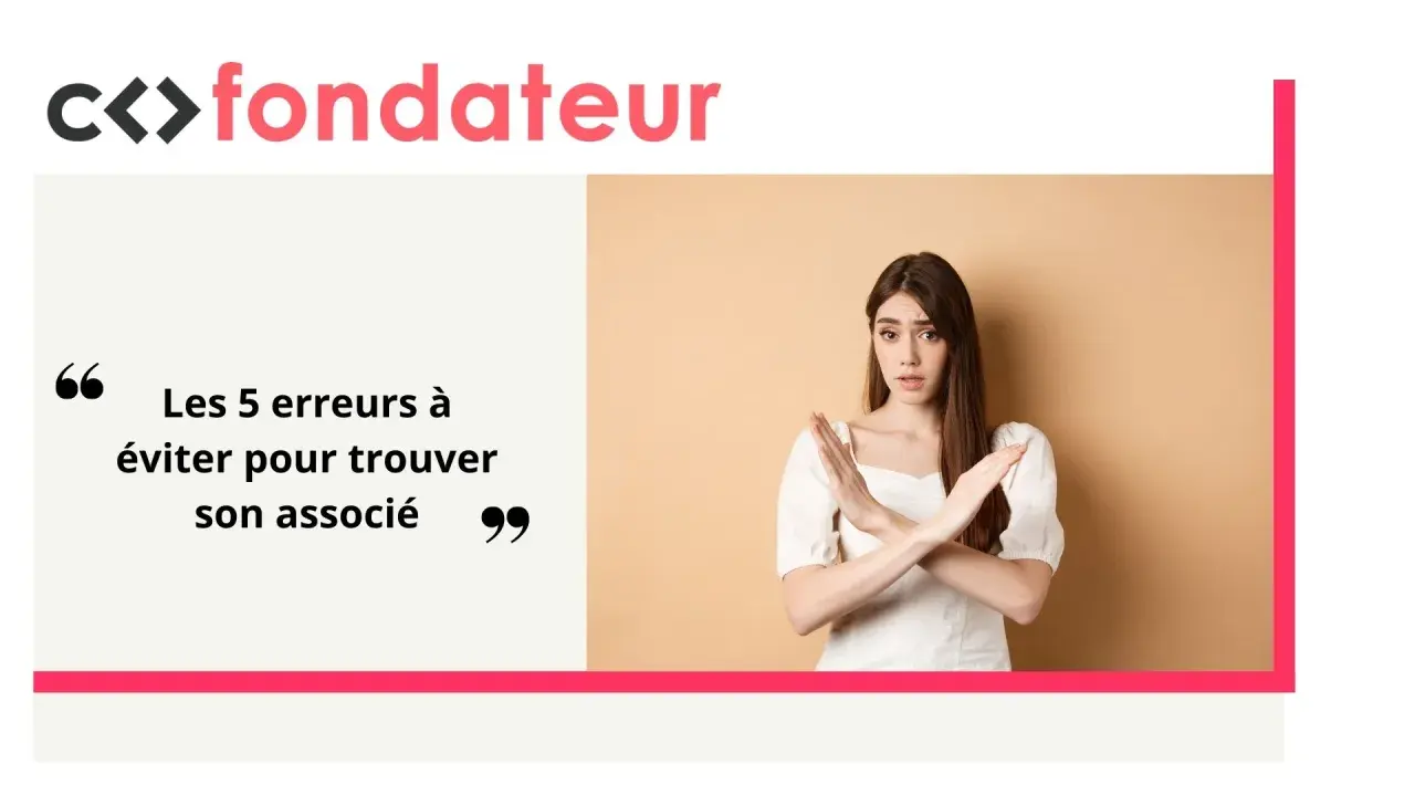 Une jeune femme fait un geste de refus, illustrant les erreurs à éviter pour trouver son associé.