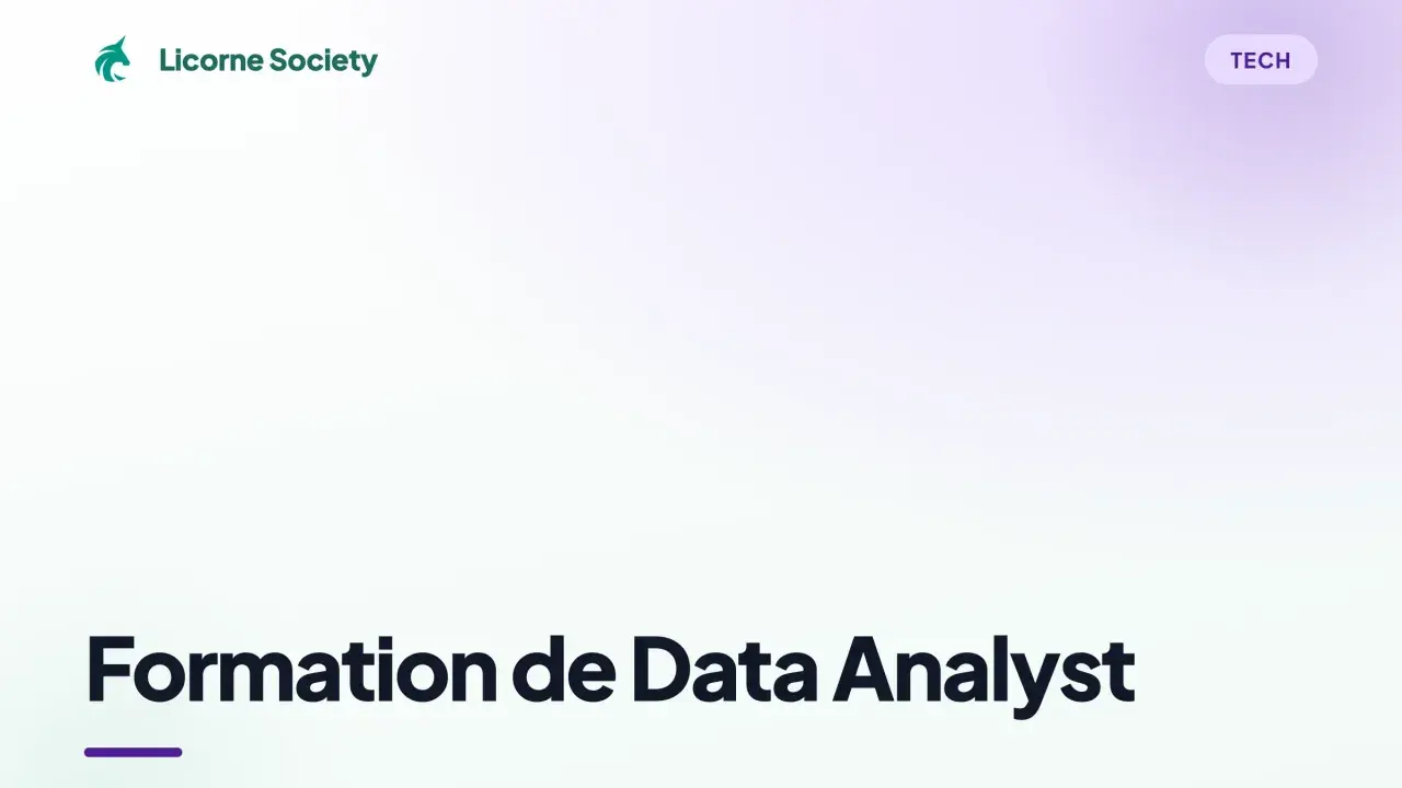 Licorne Society propose une formation certifiante data analytics pour maîtriser l'analyse de données et exceller dans le domaine de la tech.