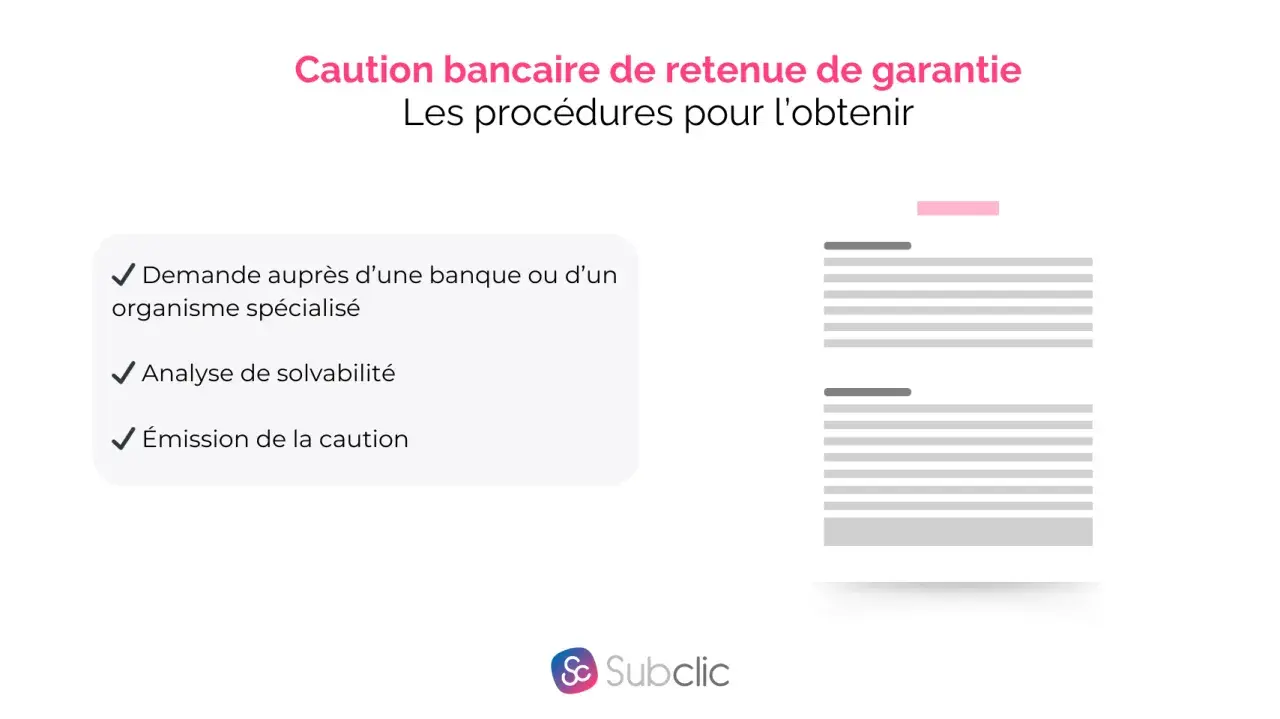 Caution solidaire bancaire : demande, analyse de solvabilité, émission. Procédures pour obtenir une caution bancaire de retenue de garantie.