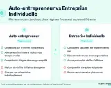 Comparaison auto-entrepreneur vs entreprise individuelle. Le régime micro de l'auto-entrepreneur a un plafond de chiffre d'affaires, contrairement au régime réel.