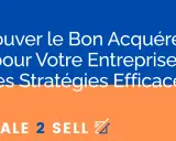 Trouver le bon acquéreur pour votre entreprise : stratégies efficaces pour vendre son entreprise. Logo "SCALE 2 SELL".