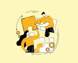 Deux personnes assemblent un puzzle, symbolisant la collaboration pour définir un domaine d'activité stratégique.