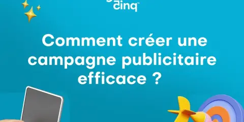 Comment créer une campagne publicitaire efficace ? Un ordinateur, une cible et une flèche symbolisent la stratégie pour réussir.