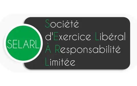 Logo SELARL : Société d'Exercice Libéral à Responsabilité Limitée.