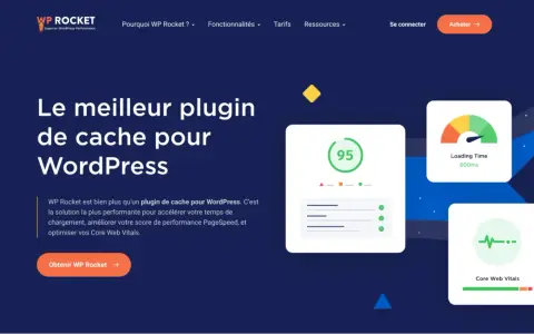 Le meilleur plugin de cache pour WordPress, WP Rocket, accélère votre site. Obtenez ce plugin WordPress gratuit pour des performances optimales.